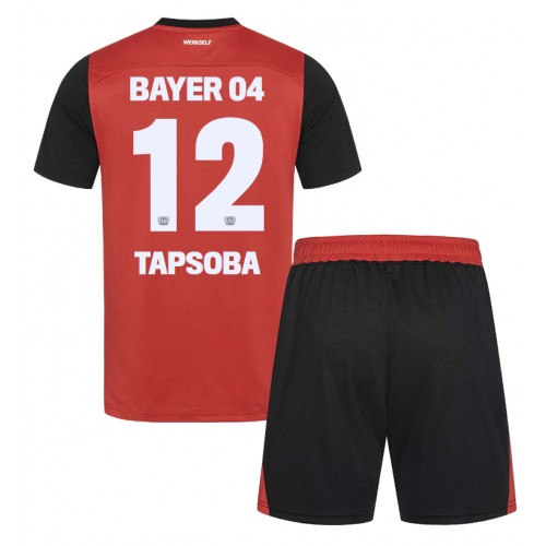 Bayer Leverkusen Edmond Tapsoba #12 Domaci Dres za djecu 2024-25 Kratak Rukav (+ Kratke hlače)